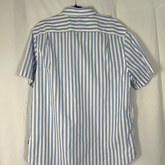 Nautica White and Blue Striped Button Down Shirt - Picture 11 of 11